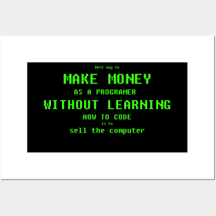 make money without learning how to code Posters and Art